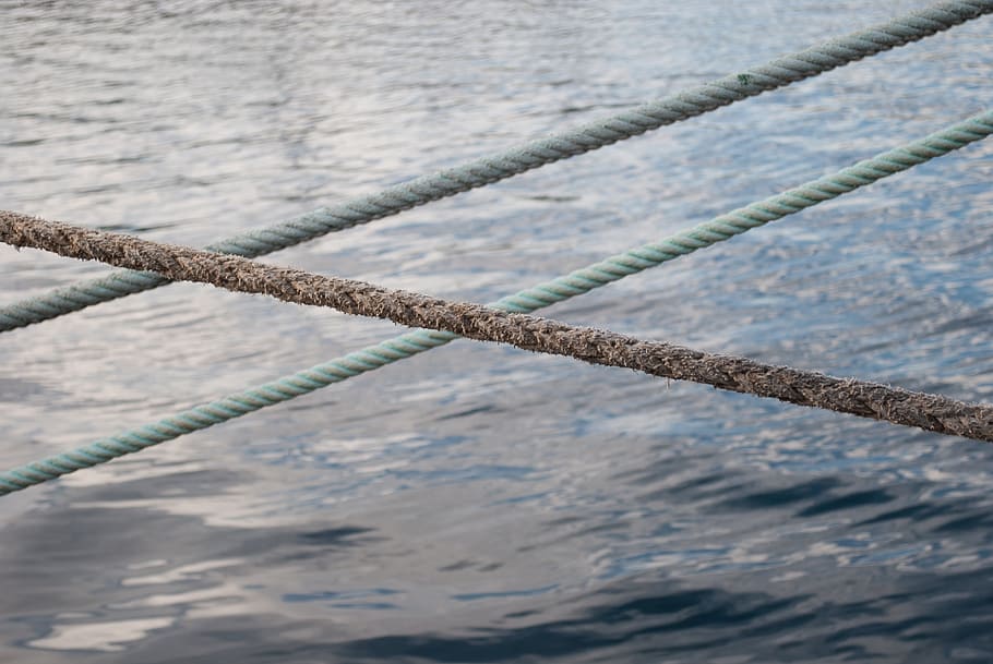 ropes, sea, maritimo, strength, water, day, no people, nature HD wallpaper