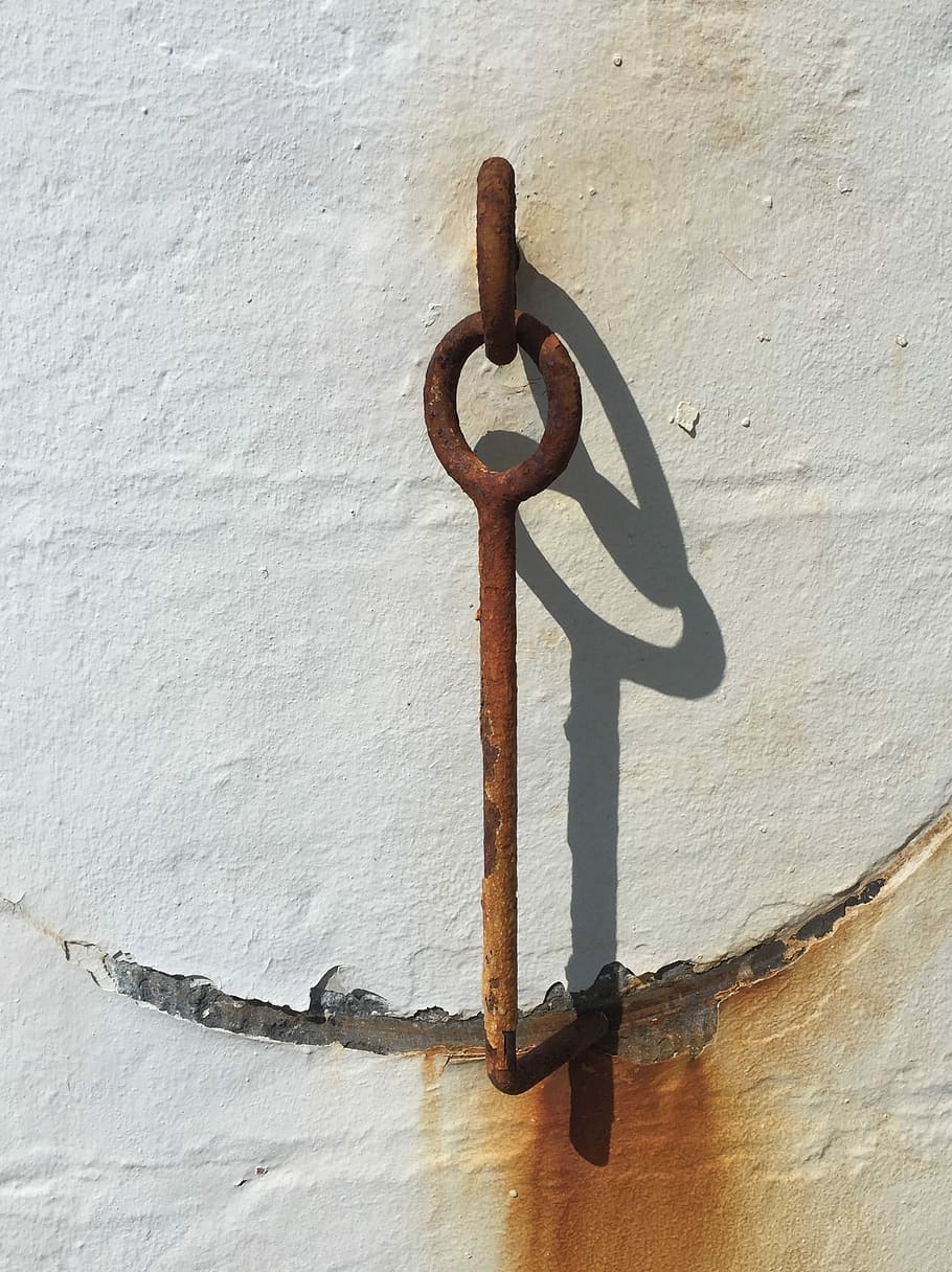 lock, hook, metal, chain, protection, wall - building feature HD wallpaper