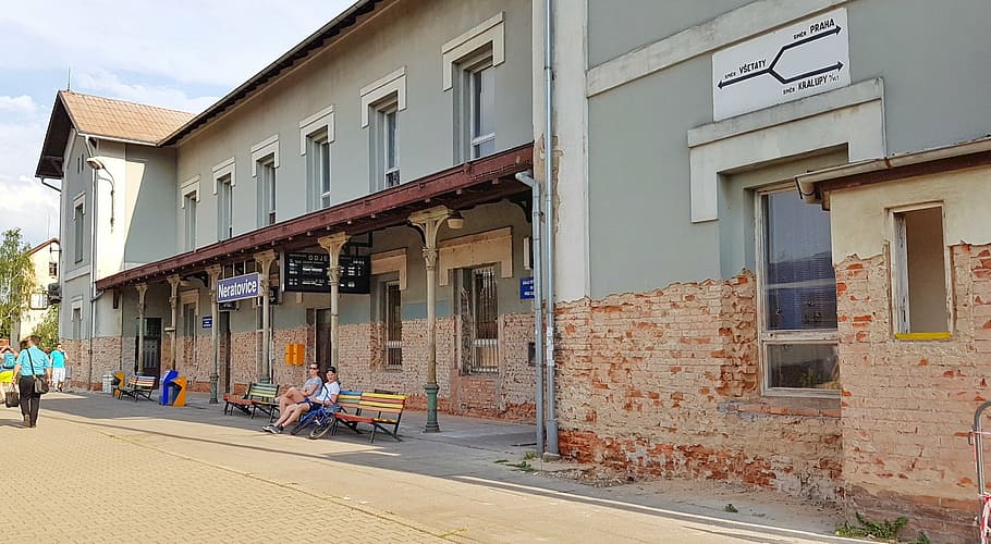neratovice, station, reconstruction, street, architecture, town HD wallpaper