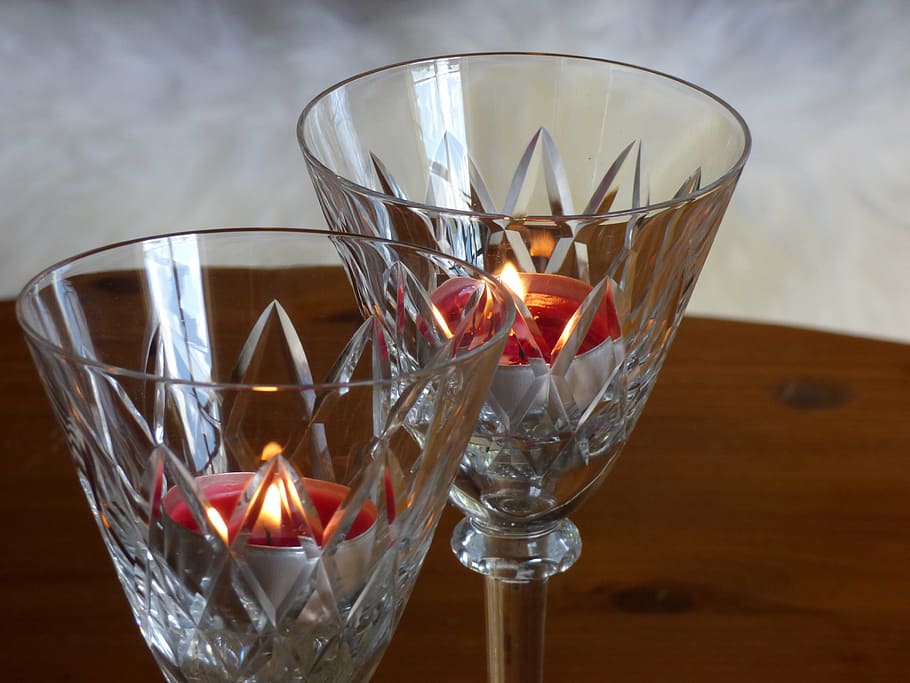 candles, tealight, crystal, scintillate, romance, atmosphere HD wallpaper