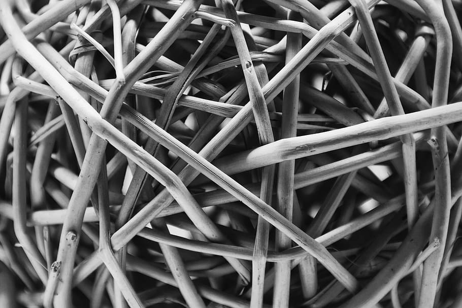 straw, structure, knot, braid, backgrounds, full frame, close-up HD wallpaper