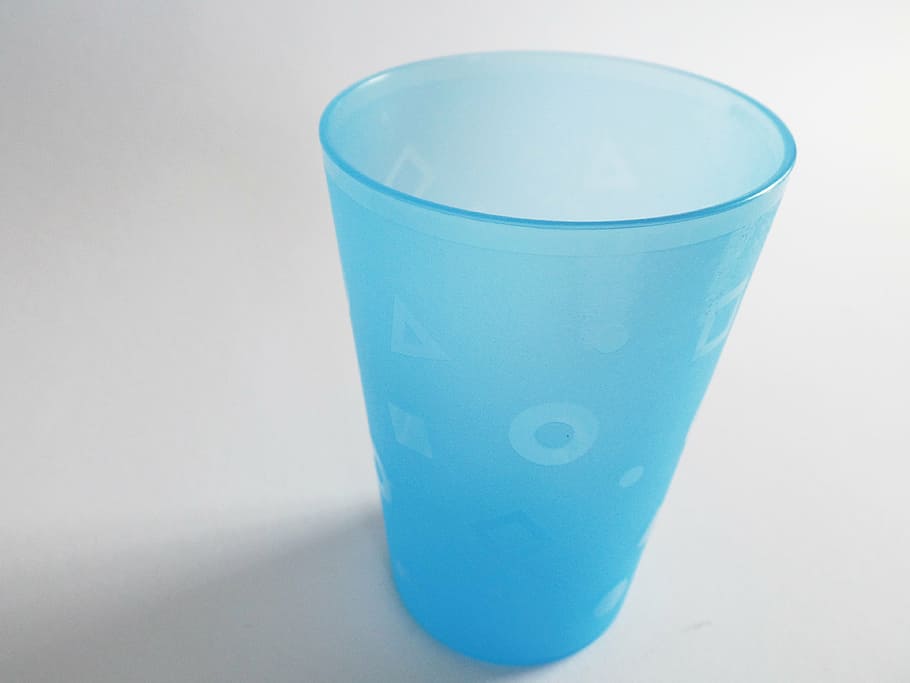 cup, plastic cups, drink, beverages, colorful, blue, single object HD wallpaper