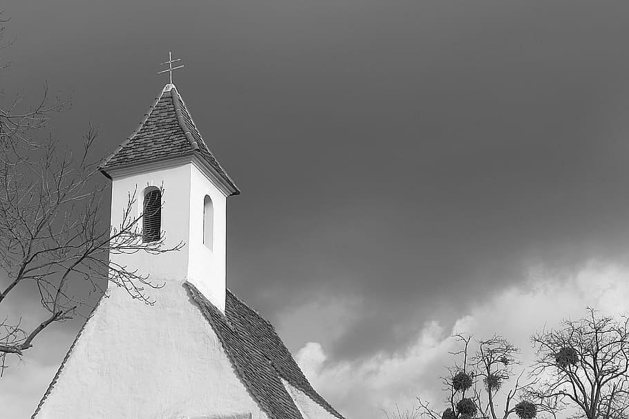 steeple, clouds, spire, sky, religion, belief, place of worship HD wallpaper