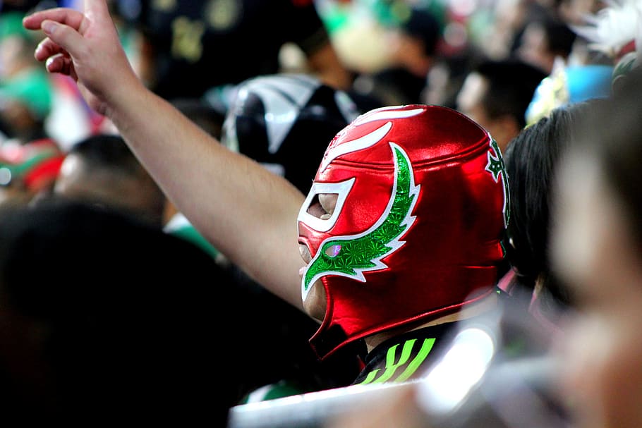 macro shot photography of man wearing Rey Mysterio mask, Mexican, Wrestling, Mask, HD wallpaper