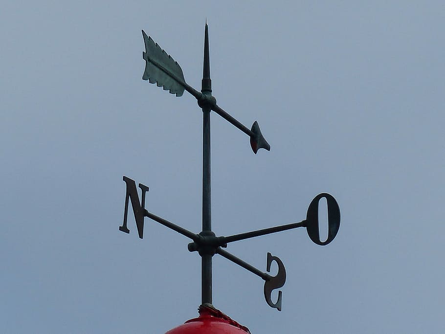 Weather Vane, Wind, South, North, is, direction, guidance, no people
