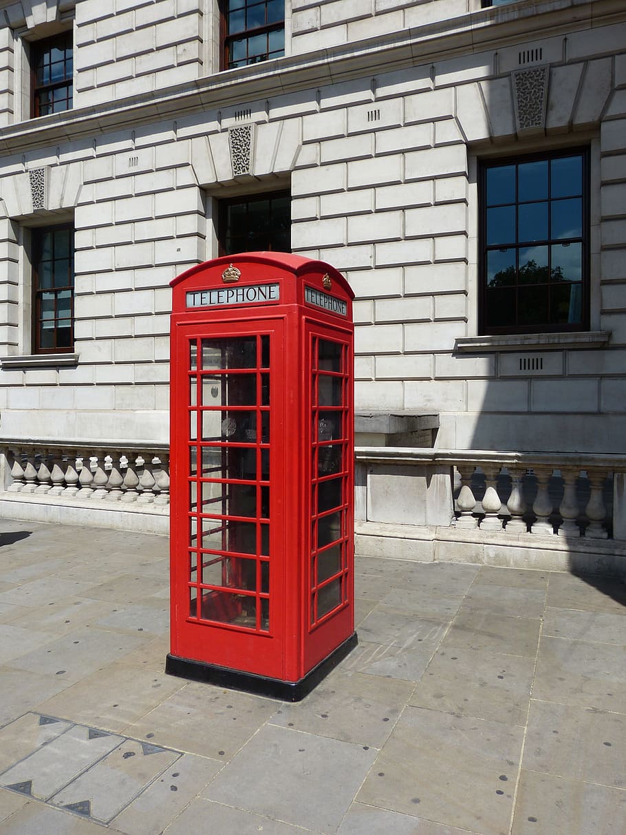 Phone, English, cabin, red cabin, english phone, london, phone box, HD wallpaper