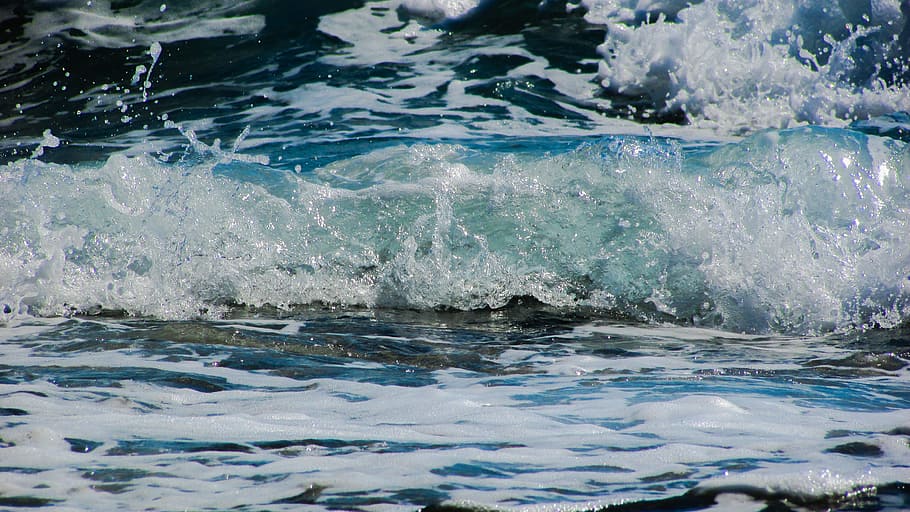 wave, bubbles, drops, foam, spray, energy, water, splash, liquid HD wallpaper