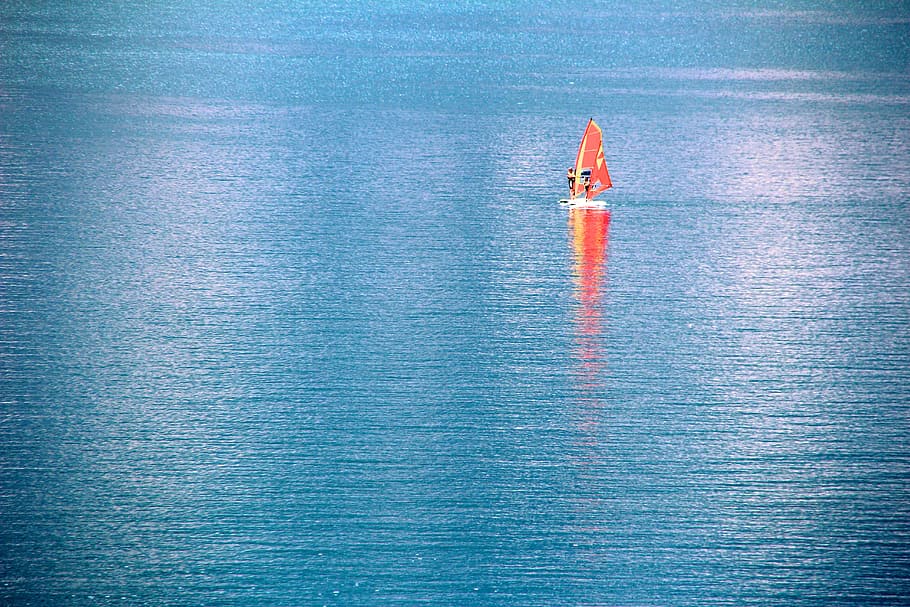Boot, Sailing Boat, Garda, Water, waterfront, day, blue, nautical vessel HD wallpaper