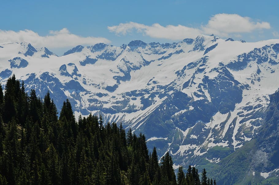 alpine, mountains, landscape, nature, panorama, switzerland HD wallpaper