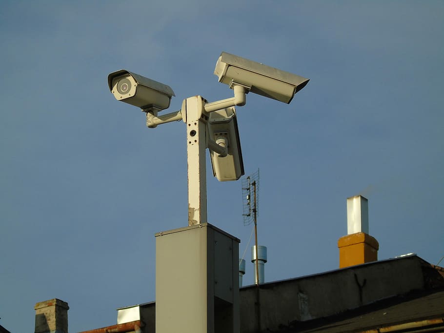 Monitoring, Camera, City, Video, observation, surveillance, HD wallpaper