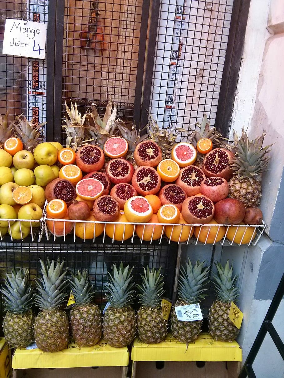 Pineapple, Passion Fruit, green, orange, tangerine, banking HD wallpaper