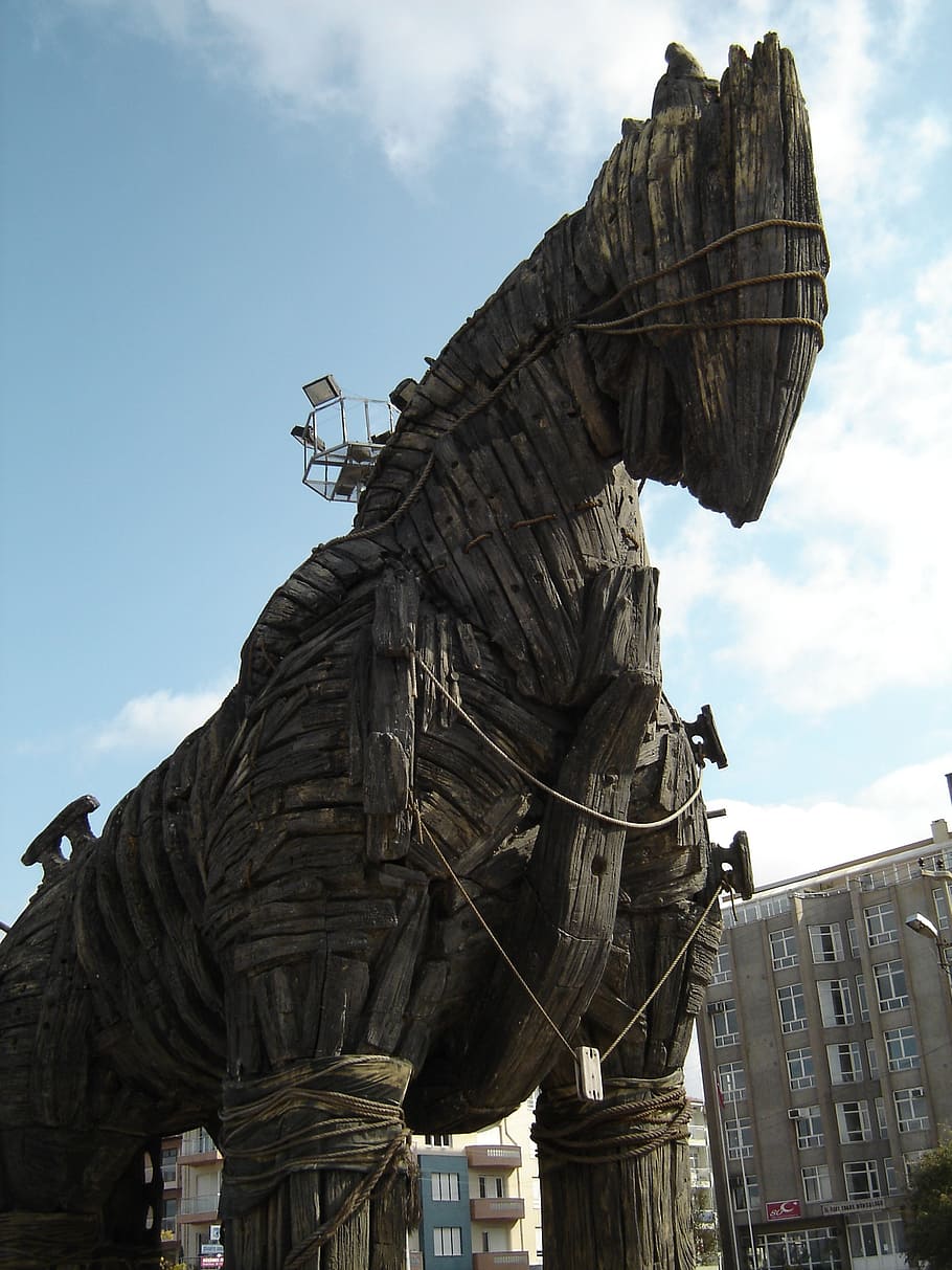 Troy movie still screenshot, trojan horse, turkey, ancient, wooden