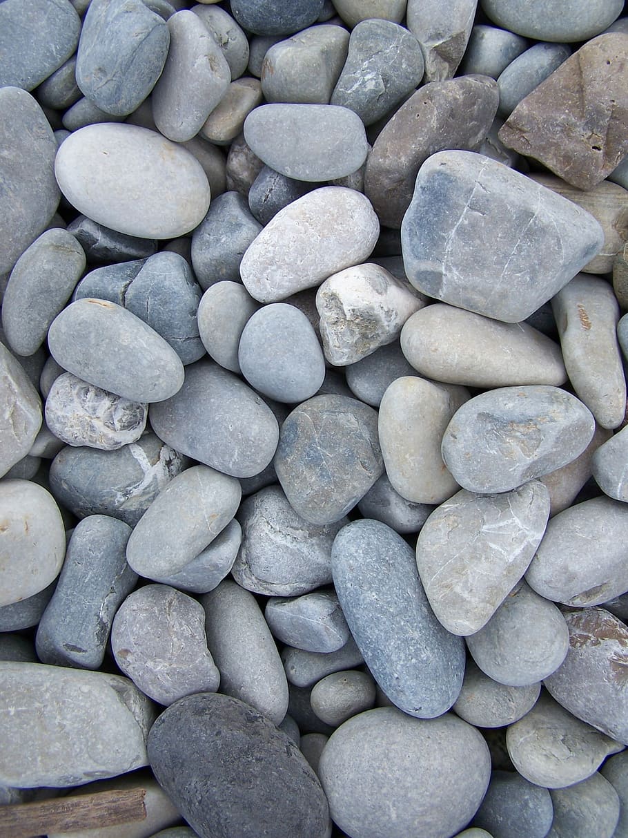 Pebbles, Pebble Beach, Stone, background, no people, full frame HD wallpaper