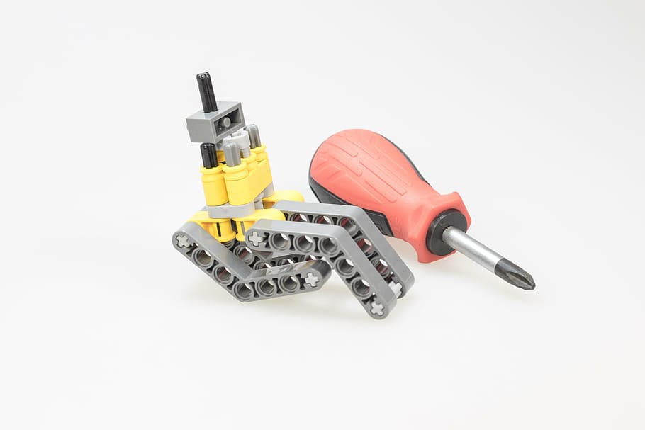 screwdriver, tool, craft, red, phillips, metal, head, background HD wallpaper