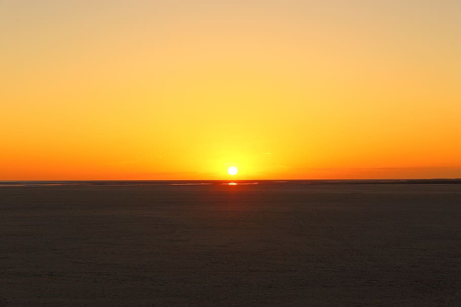 sunset, st-peter-ording, beach, sky, scenics - nature, beauty in nature HD wallpaper