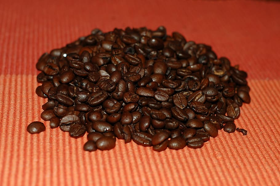coffee, beans, coffee bean, roasted, black, macro, dark, food and drink HD wallpaper