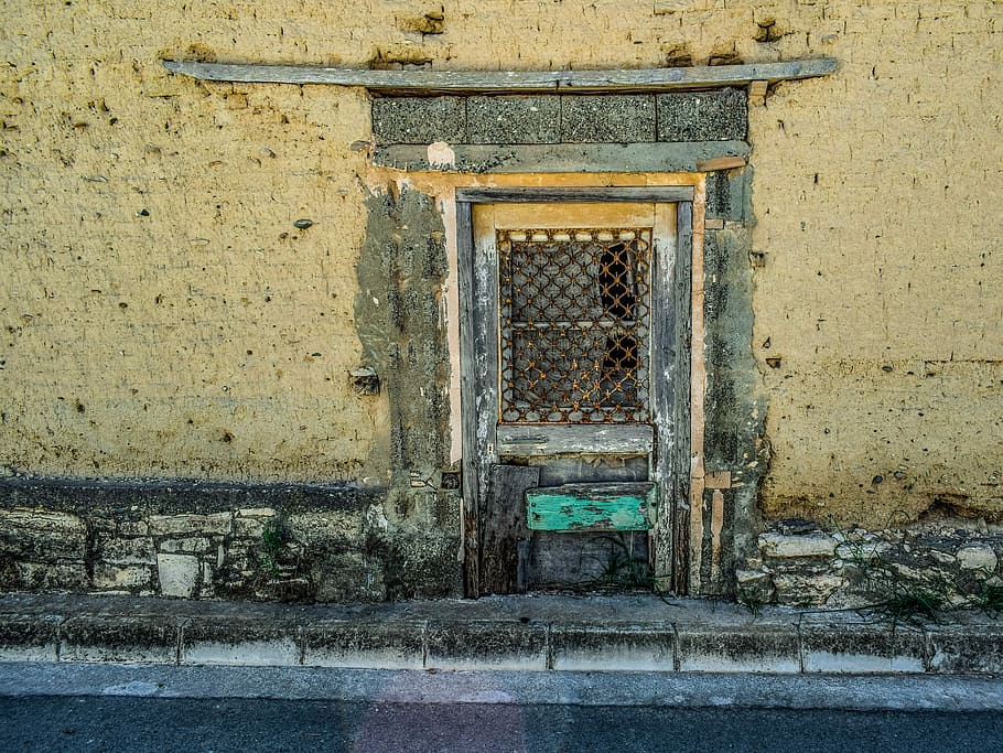 door, aged, weathered, decay, architecture, wall, old, building HD wallpaper