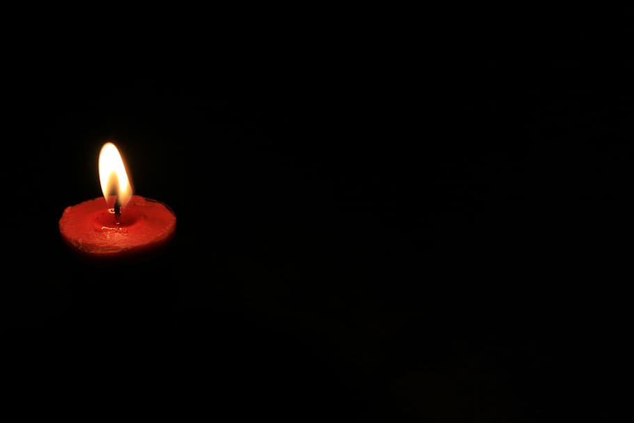 candle, black, shine, light, dark, flame, burning, fire, heat - temperature HD wallpaper