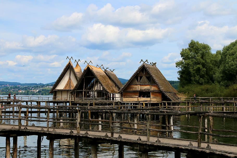 stilt houses, unteruhldingen, lake constance, pile-dwelling museum, HD wallpaper