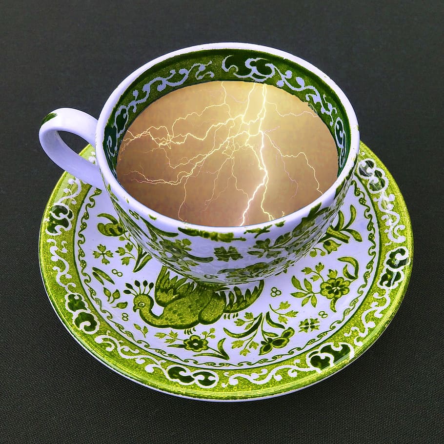 storm, tea, cup, mug, saucer, crockery, tea - hot drink, food and drink HD wallpaper