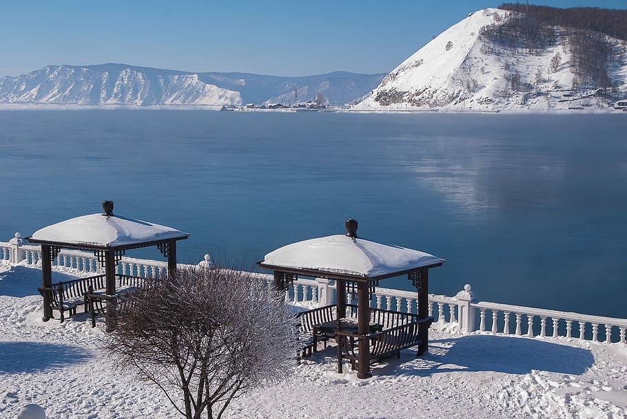 siberia, lake baikal, irkutsk, snow, winter, cold temperature, HD wallpaper