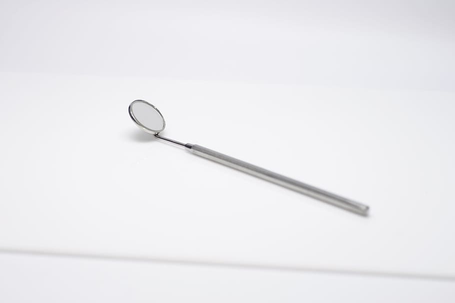 alveolar, mirror, dental, white background, studio shot, single object HD wallpaper