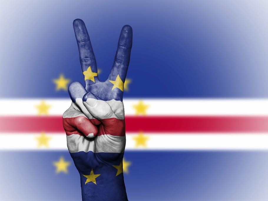 cabo verde, flag, peace, background, banner, colors, country, HD wallpaper