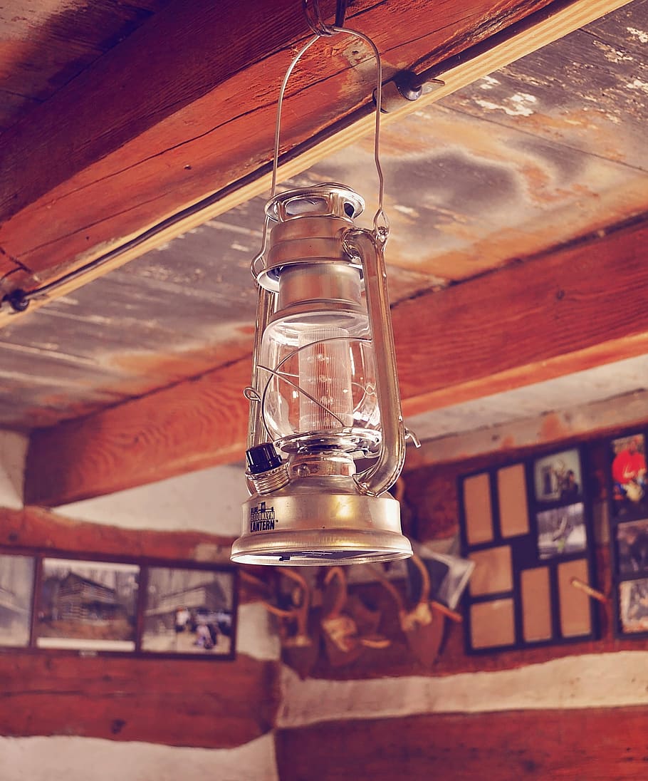 lamp, lantern, old-fashioned, retro Styled, indoors, no people HD wallpaper