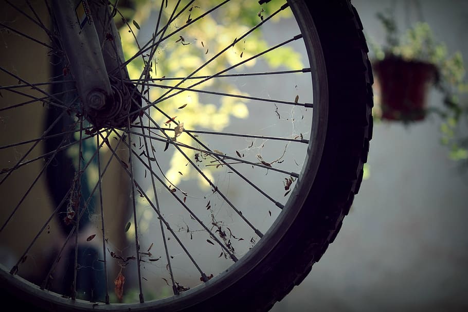 bike, bicycle, wheel, rays, wheels, tire, spoke, transportation HD wallpaper
