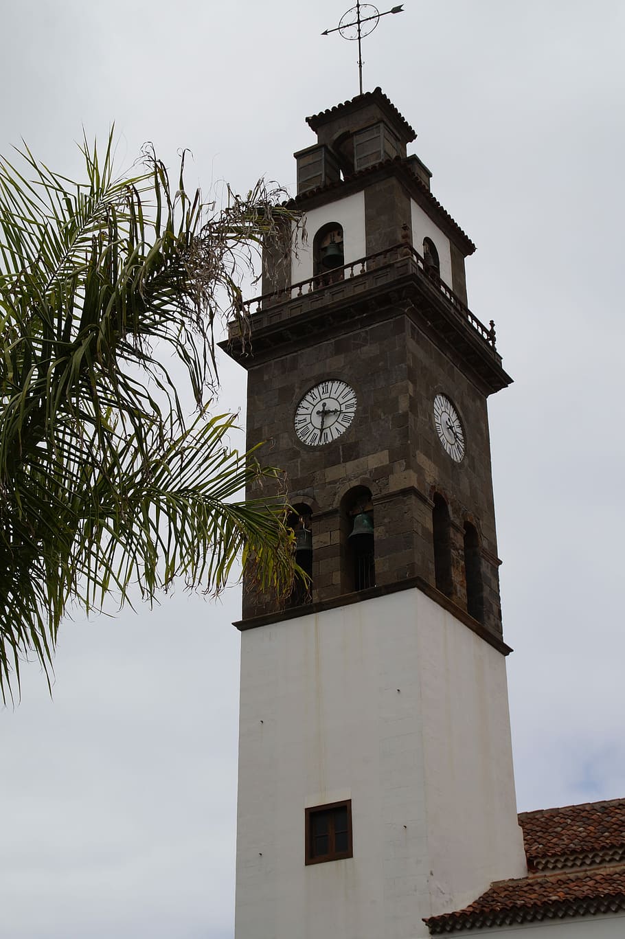 steeple, mediterranean, tower, clock tower, tenerife, historically HD wallpaper