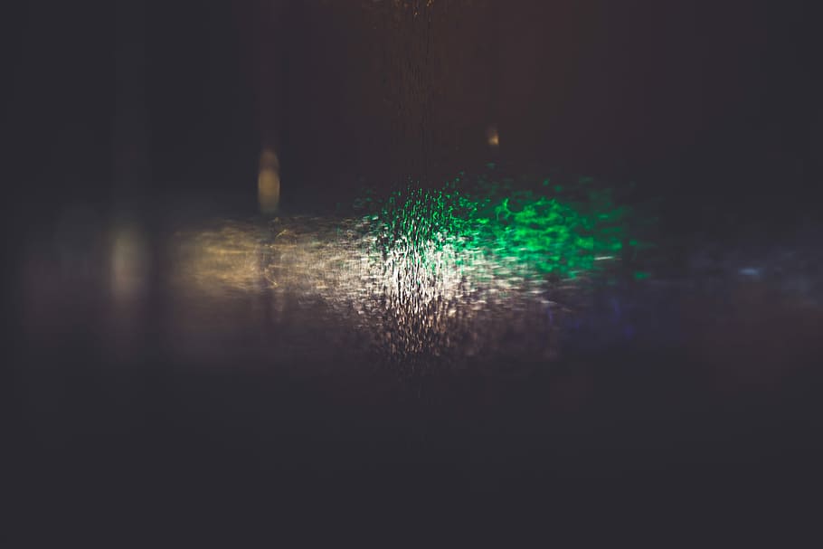 untitled, reflection, color, green, illuminated, night, light - natural phenomenon HD wallpaper