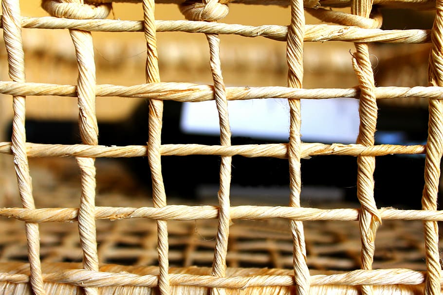 wicker, basket, interlaced, wine basket, grid, protection, rope HD wallpaper
