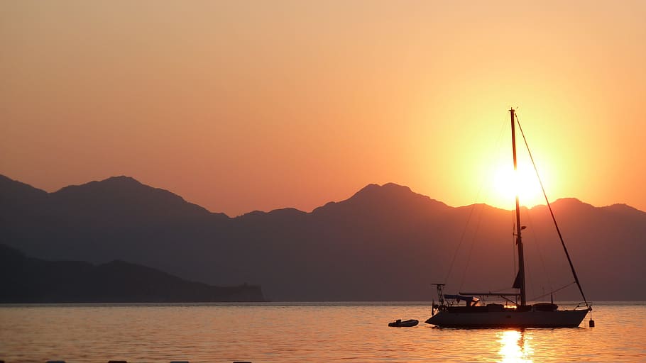 turkey, sunset, turunc, sky, sea, sunrise, travel, water, evening HD wallpaper