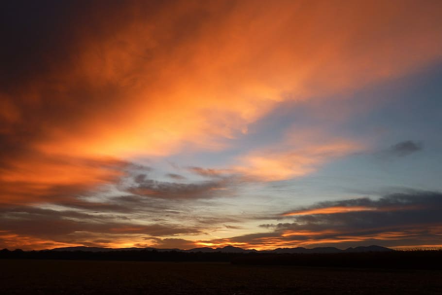 Sky, Colors, Sun, Clouds, Nature, Alsace, france, sunset, cloud - Sky HD wallpaper