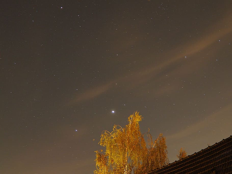 night, star, sky, starry sky, night sky, dark, long exposure HD wallpaper