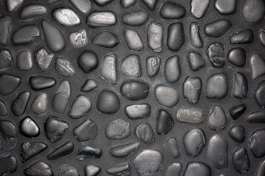 craft, pebbles, stones, structure, texture, black, pattern, HD wallpaper