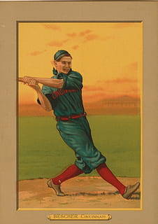 Bescher Cincinnati painting, backyard baseball, baseball cards HD wallpaper