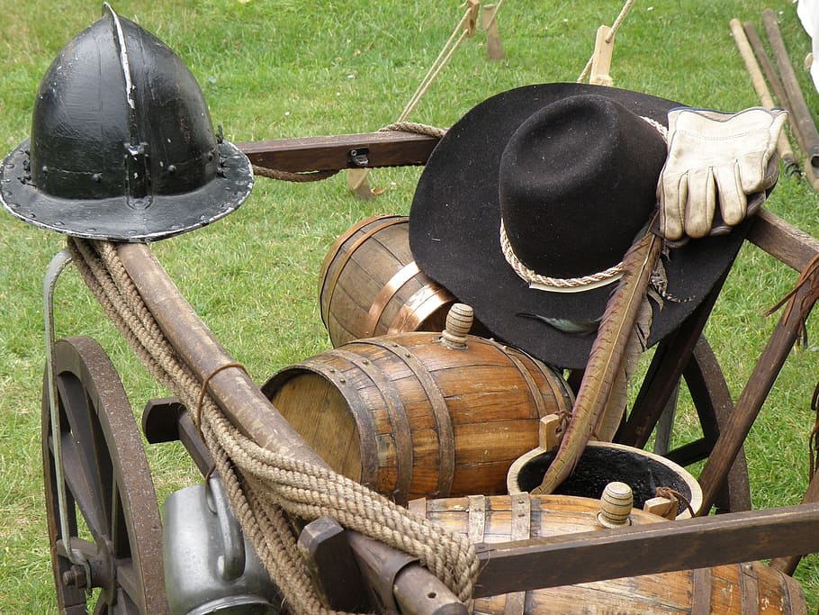 props, old, cart, war, metal, wood - material, day, household equipment HD wallpaper