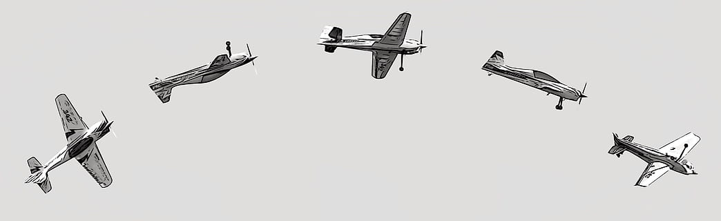 greyscale fighter planes, sky, flight, airplane, fly, wing HD wallpaper