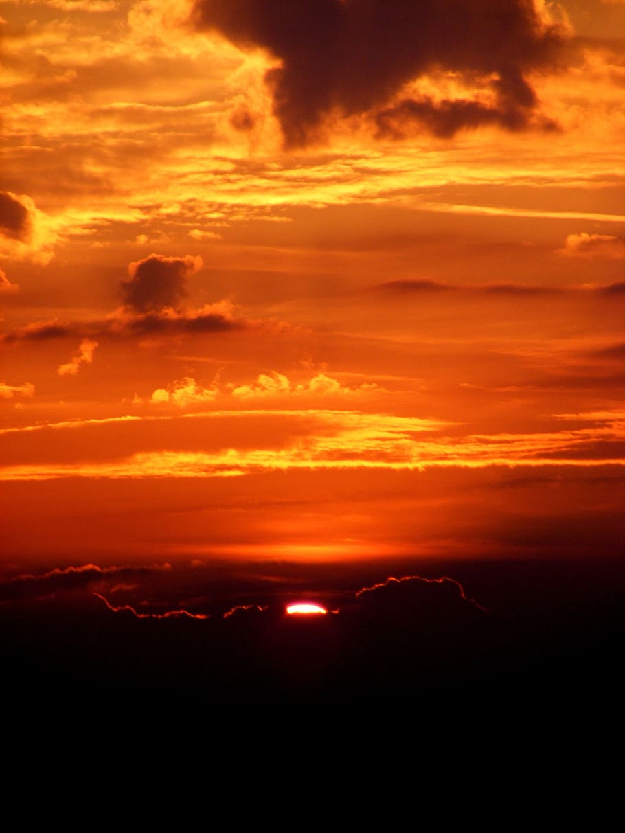sunset, sky, cloud, twilight, red, orange color, beauty in nature