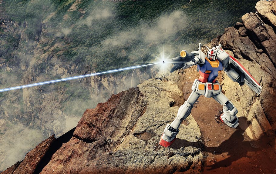 robot, fight, sci fi, weapon, futuristic, forward, destruction HD wallpaper
