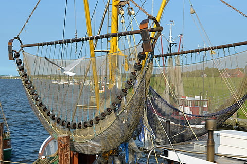 sea, boot, port, ship, maritime, beach, dew, bollard, rope HD wallpaper