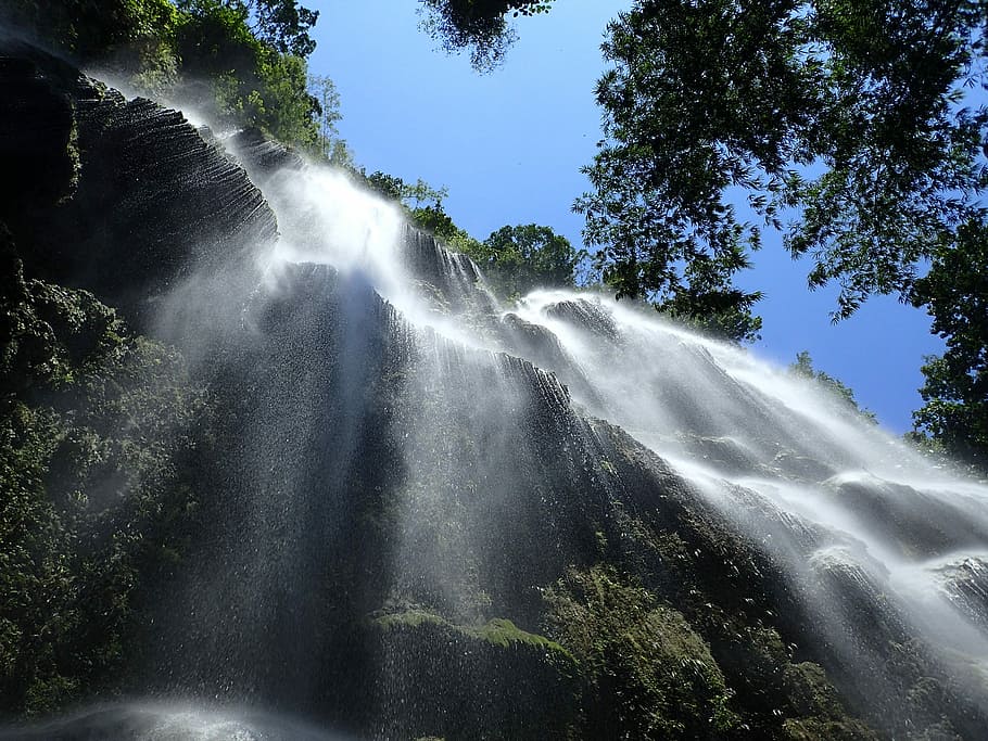 Waterfall, Oslob, Philippines, Falls, cebu, motion, long exposure, HD wallpaper