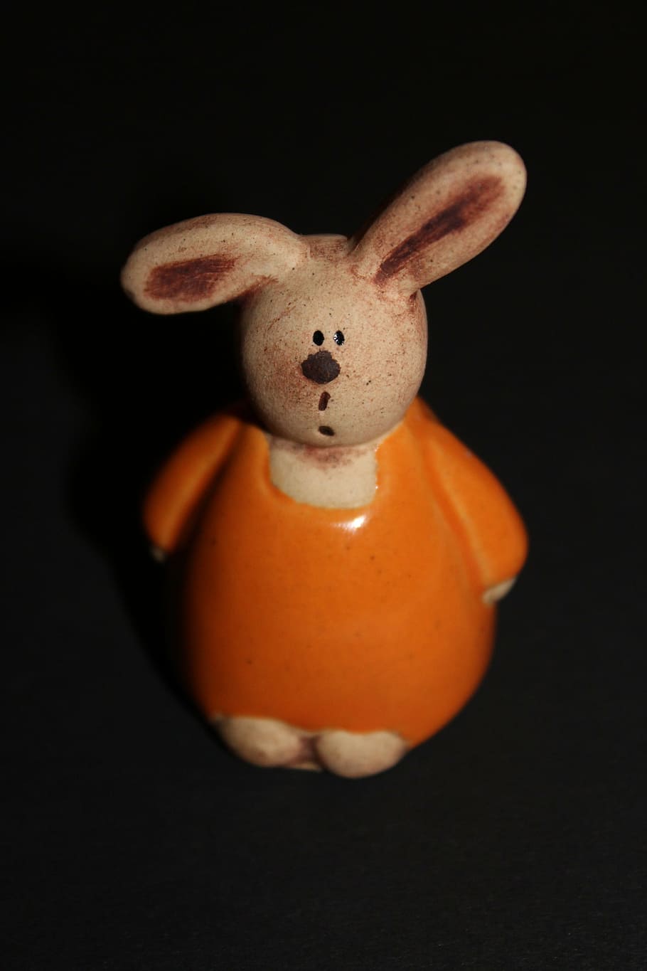 easter bunny, hare, figure, porcelain, easter decoration, colorful HD wallpaper