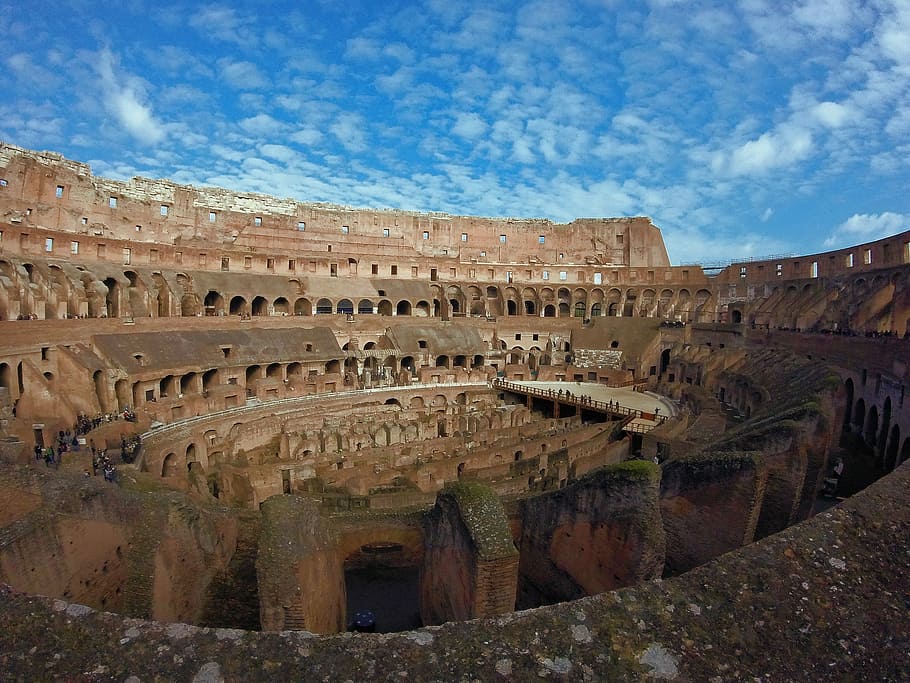 Coliseum, Rome, Italy, Travel, Europe, italian, roman, ancient, HD wallpaper