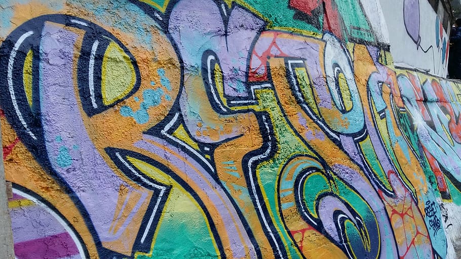 graffiti, font, art, backgrounds, pattern, multi colored, creativity HD wallpaper
