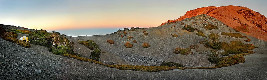 alpine sunset, mt baldy, backpack, tent, mountain, ridge, nature HD wallpaper