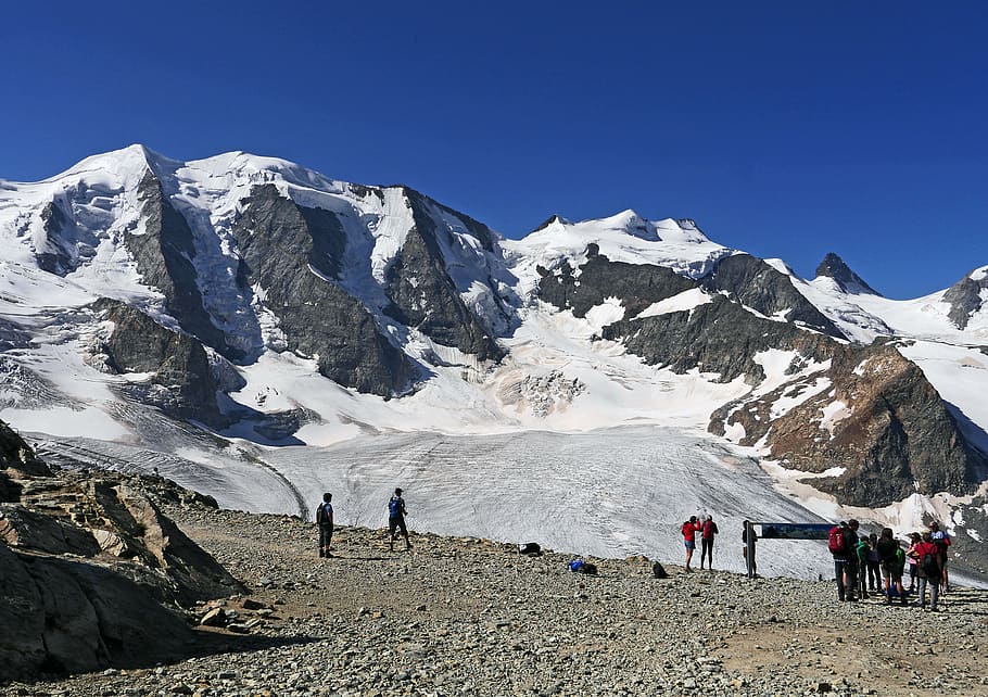 bernina, diavolezza, piz palu, mountain hiking, orientation, HD wallpaper