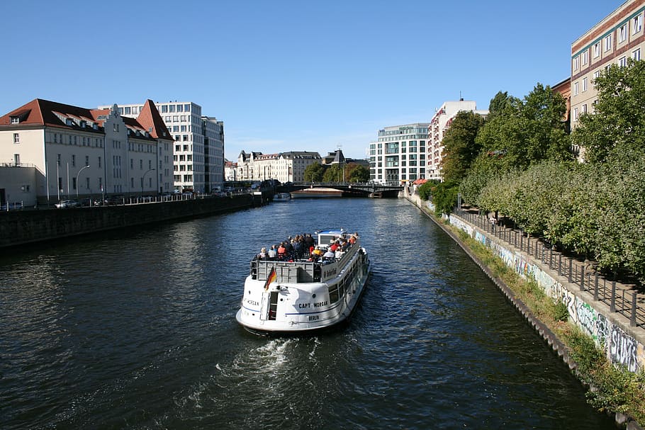 berlin, boat, summer, nautical Vessel, urban Scene, europe HD wallpaper