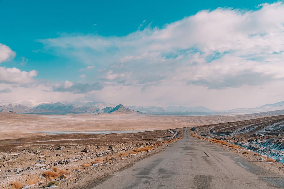 road, landscape, mountain, sky, holiday, direction, the way forward HD wallpaper